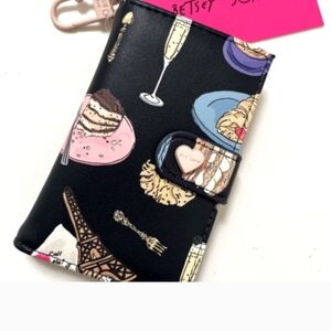 Betsey Johnson Black and Pink Key Holder